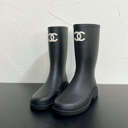 CC High Boots Black Natural Rubber 949646