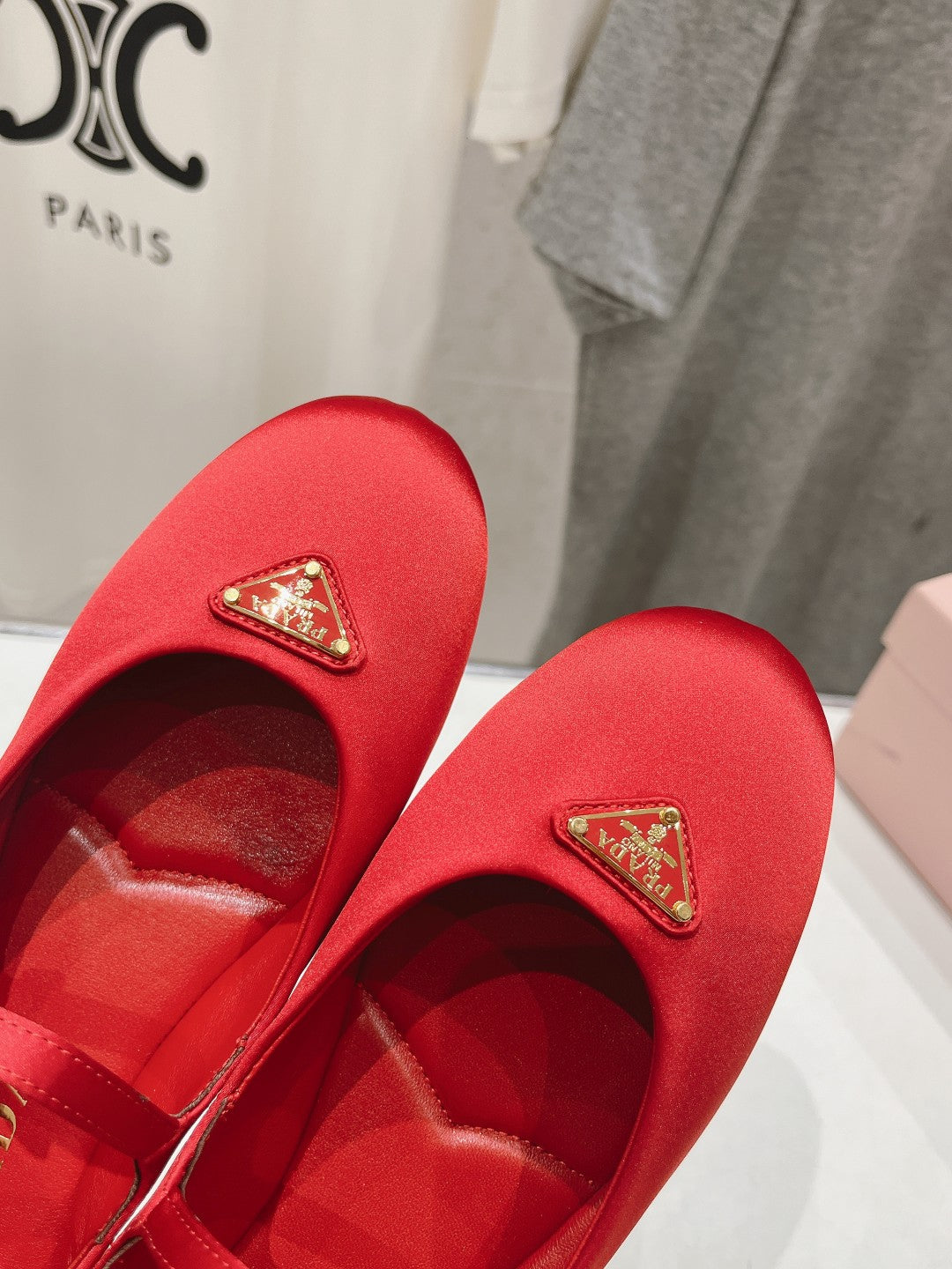 PRA SATIN BALLERINAS CRIMSON