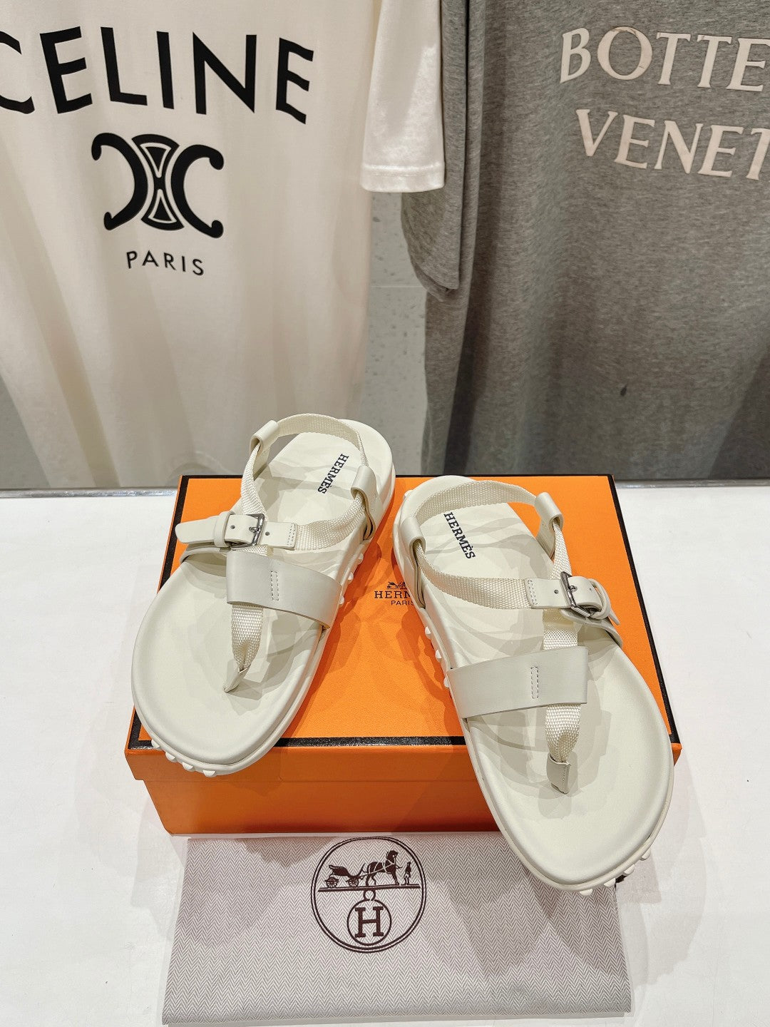 SANDAL BRAIDED 30 WHITE CALFSKIN