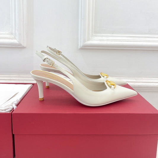 The Bold Edition Vlogo Slingback 60 White Calfskin