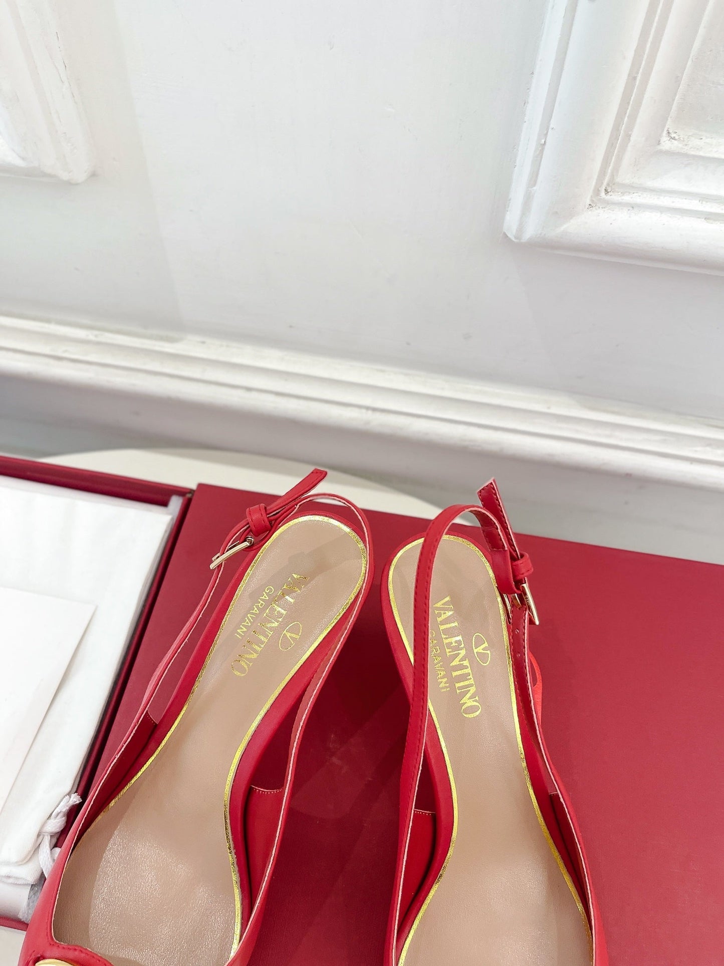 The Bold Edition Vlogo Slingback 60 Red Calfskin