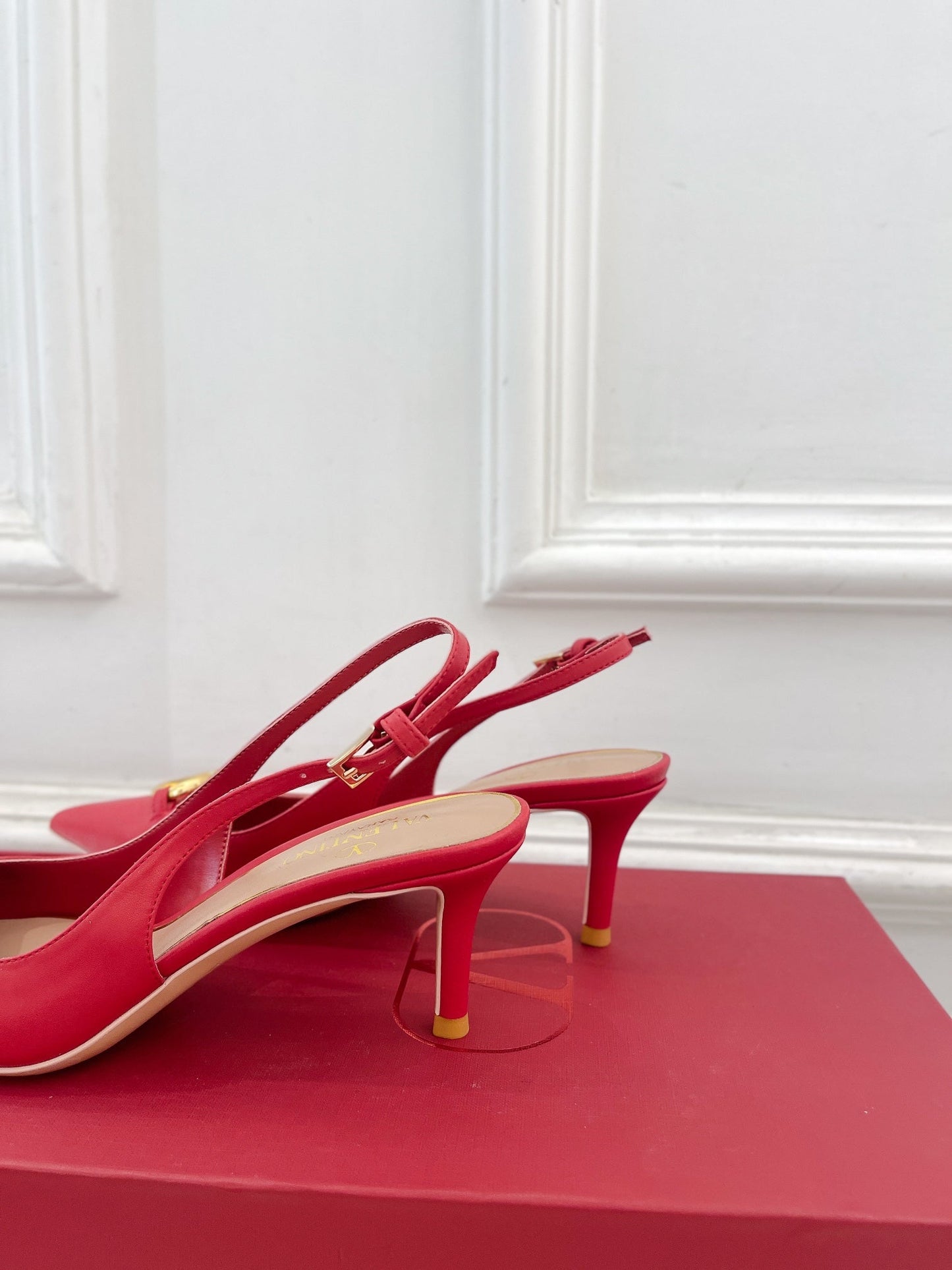 The Bold Edition Vlogo Slingback 60 Red Calfskin