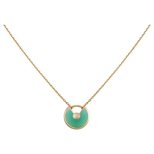 AMULETTE GOLD MALACHITE NECKLACE