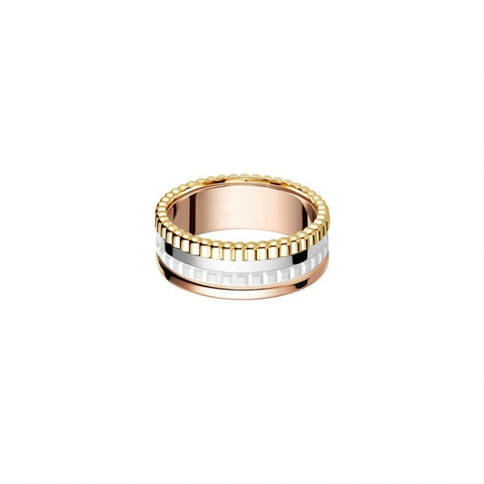 QUATRE WHITE EDITION PINK GOLD RING