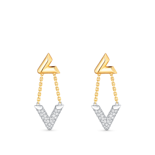 VOLT GOLD DIAMOND DROP EARRINGS