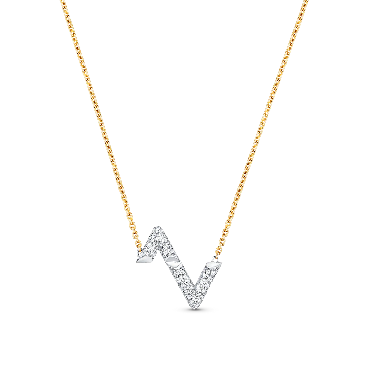 VOLT SILVER DIAMOND PEDANT NECKLACE