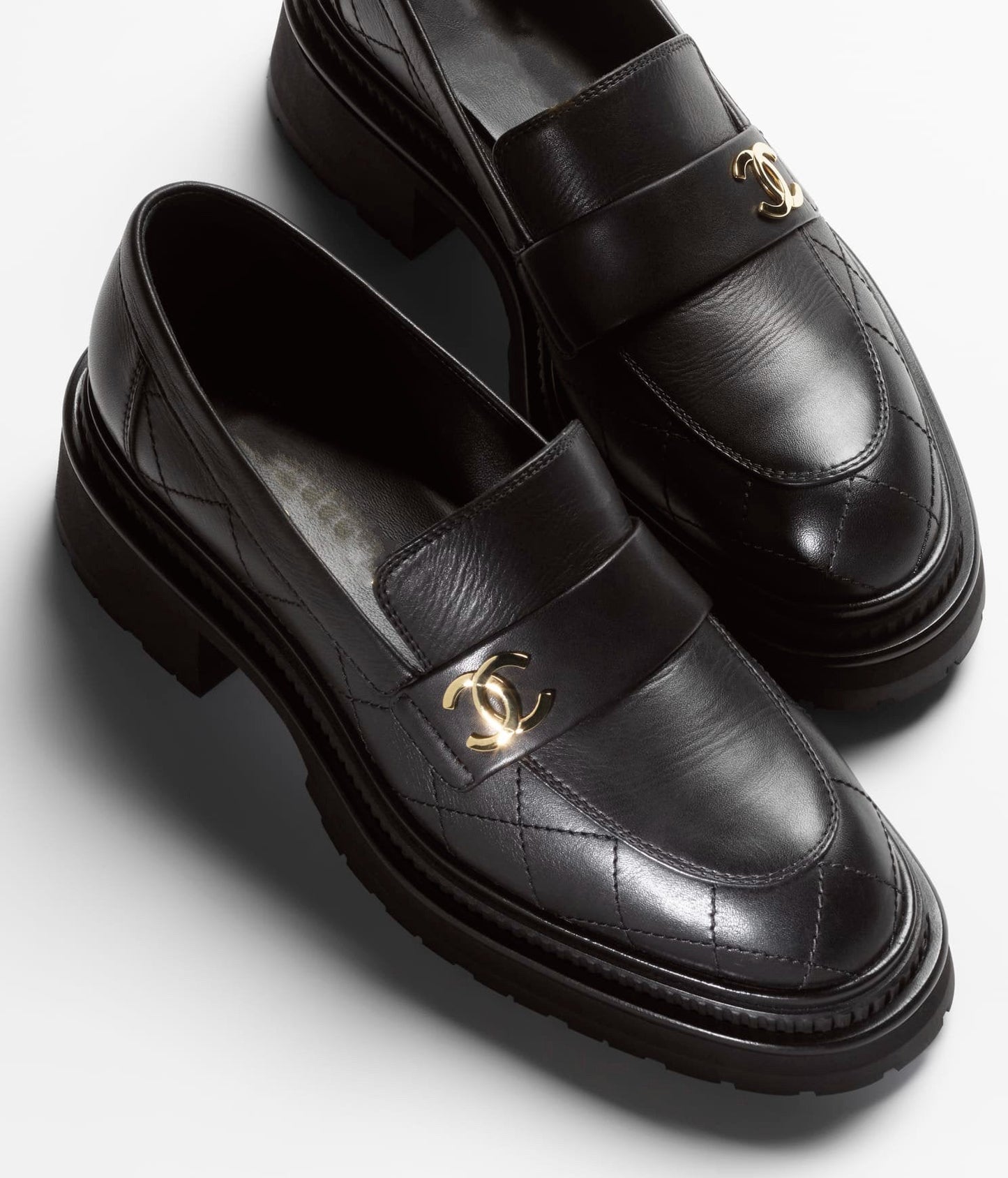 moccasins black calfskin