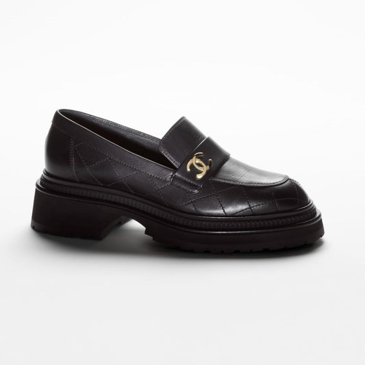 moccasins black calfskin