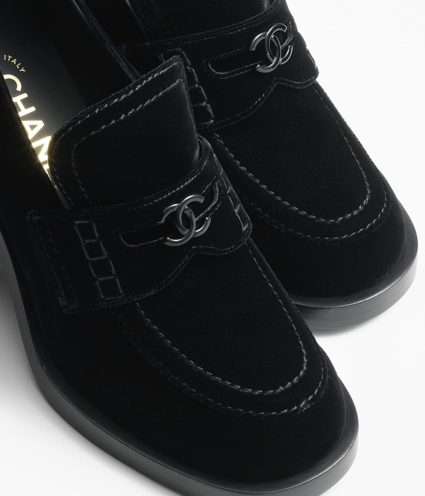 moccasins black velvet