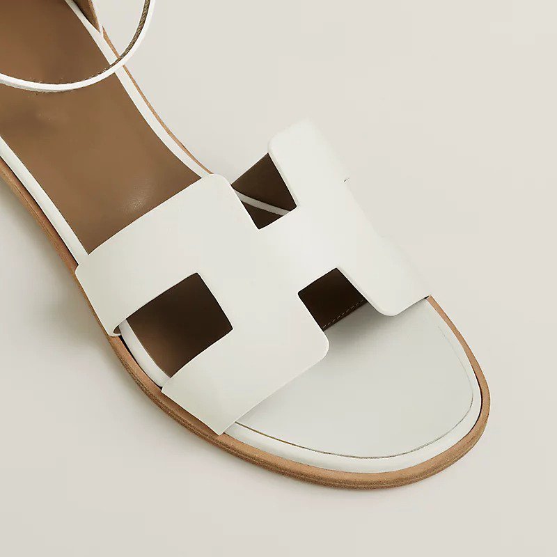 SANTORINI SANDAL WHITE CALFSKIN