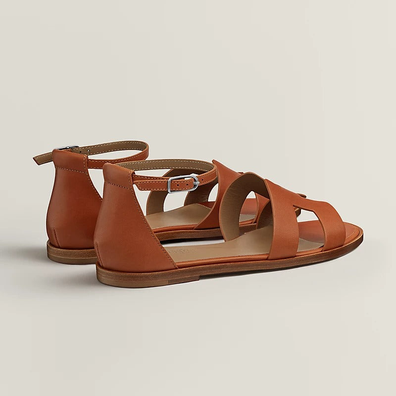 SANTORINI SANDAL CARAMEL CALFSKIN