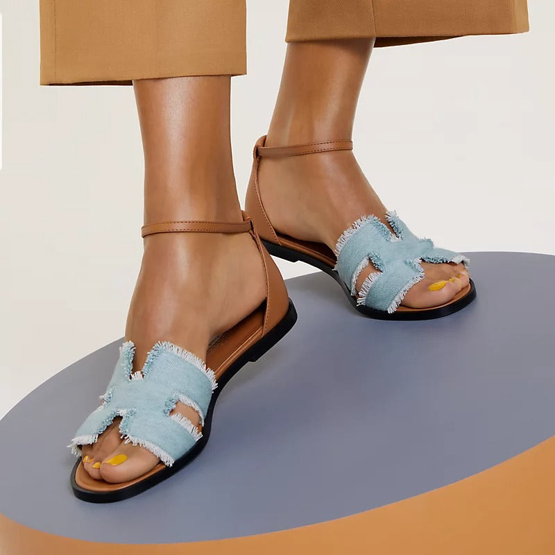 Santorini Sandal Bleu Clair