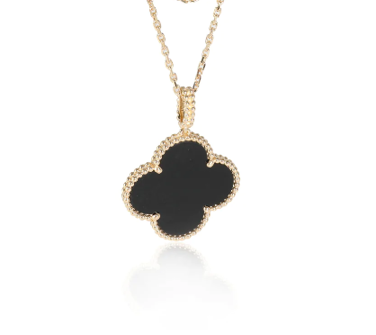 CLOVER PINK GOLD NECKLACE