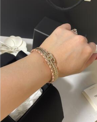 CC PINK ROPE GOLD DIAMOND BRACELET