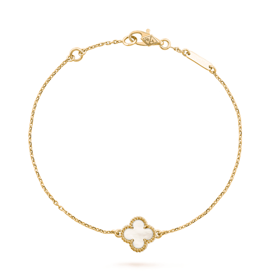 CLOVER GOLD MOP BRACELET