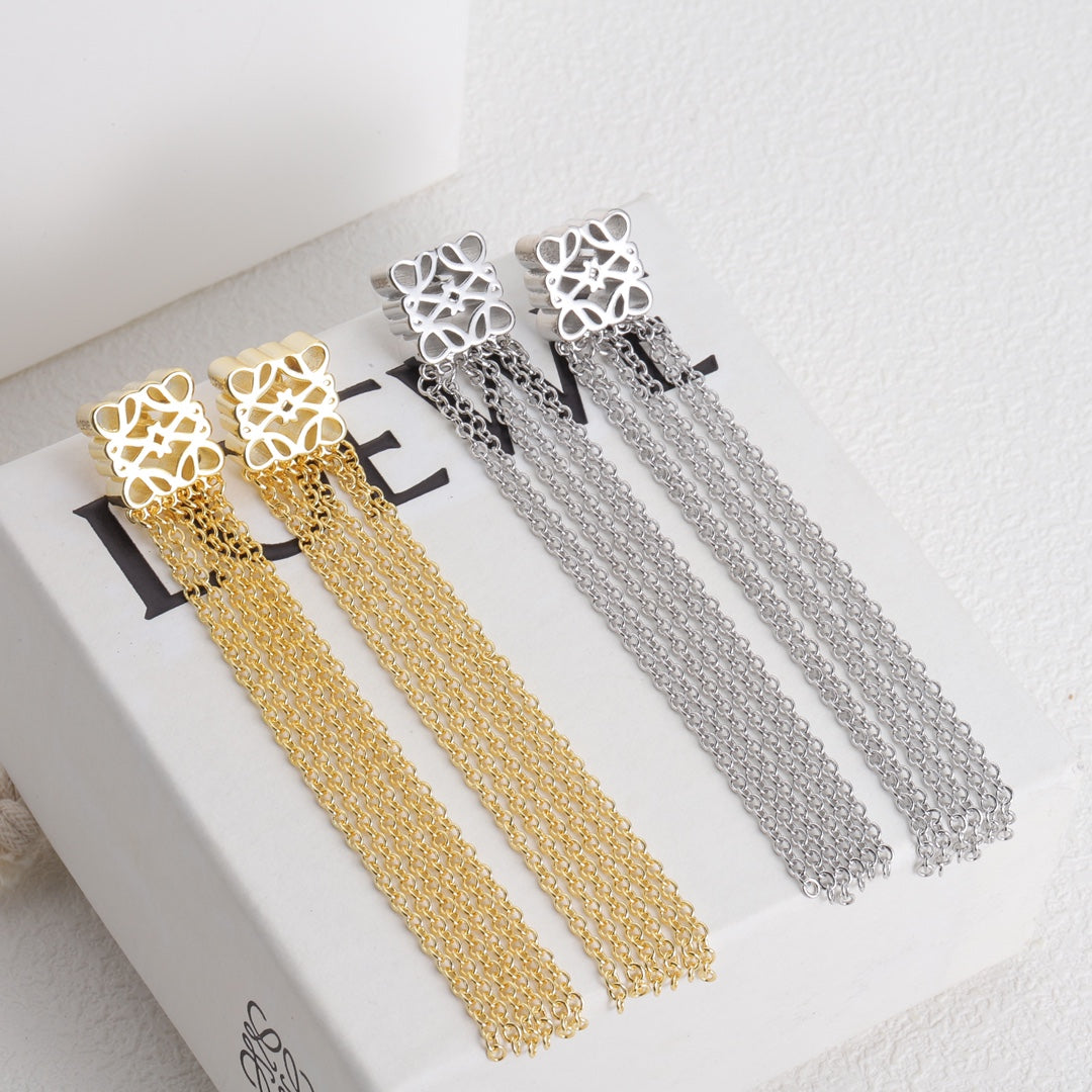 ANAGRAM FRINGE EARRINGS