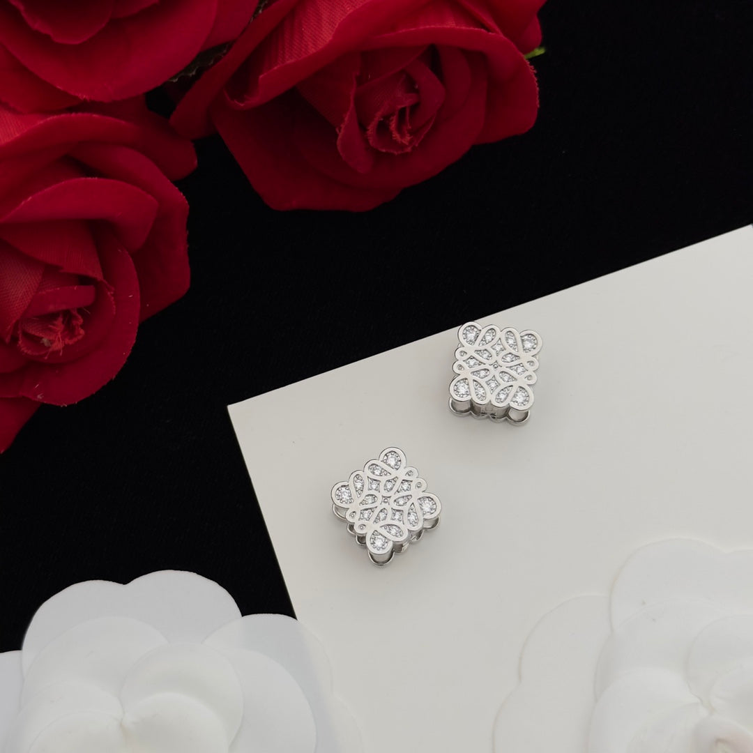 ANAGRAM DIAMOND STUD EARRINGS