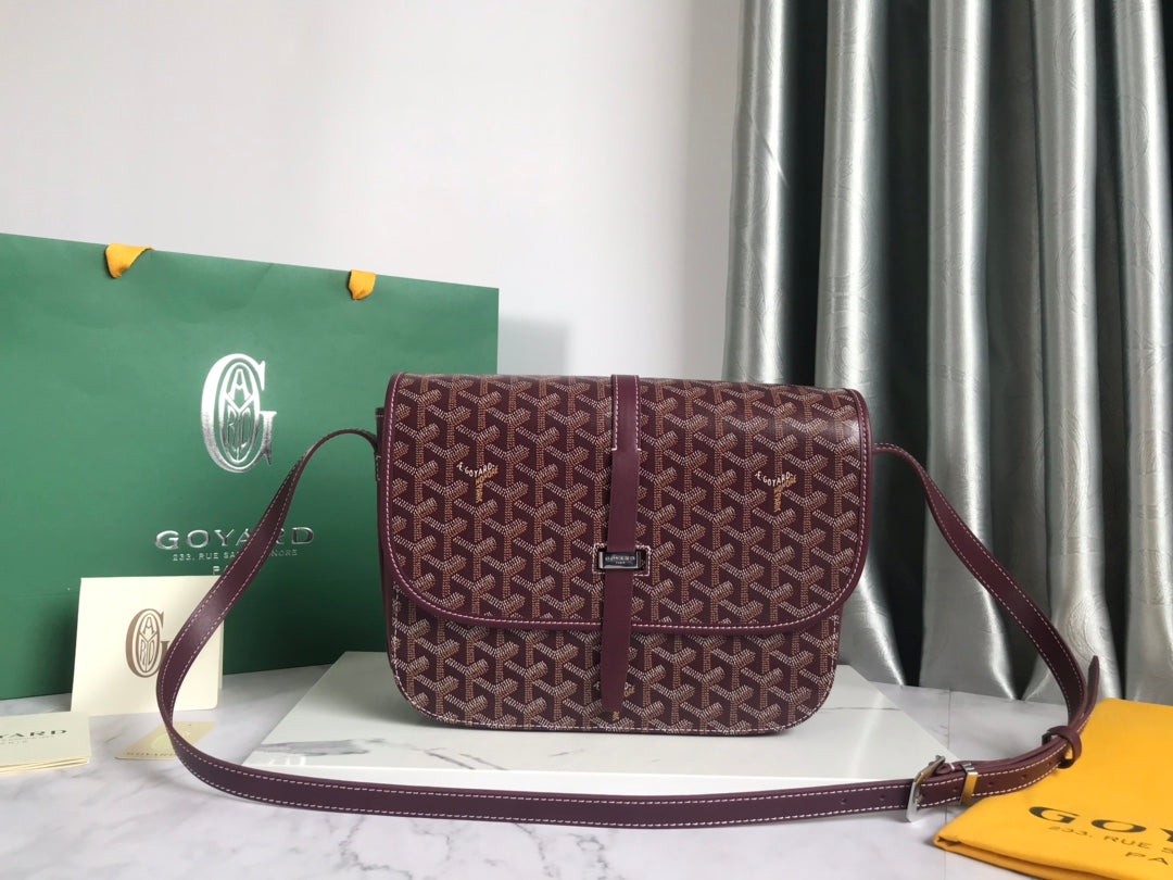 BELVEDERE MM BAG 28CM BURGUNDY CANVAS