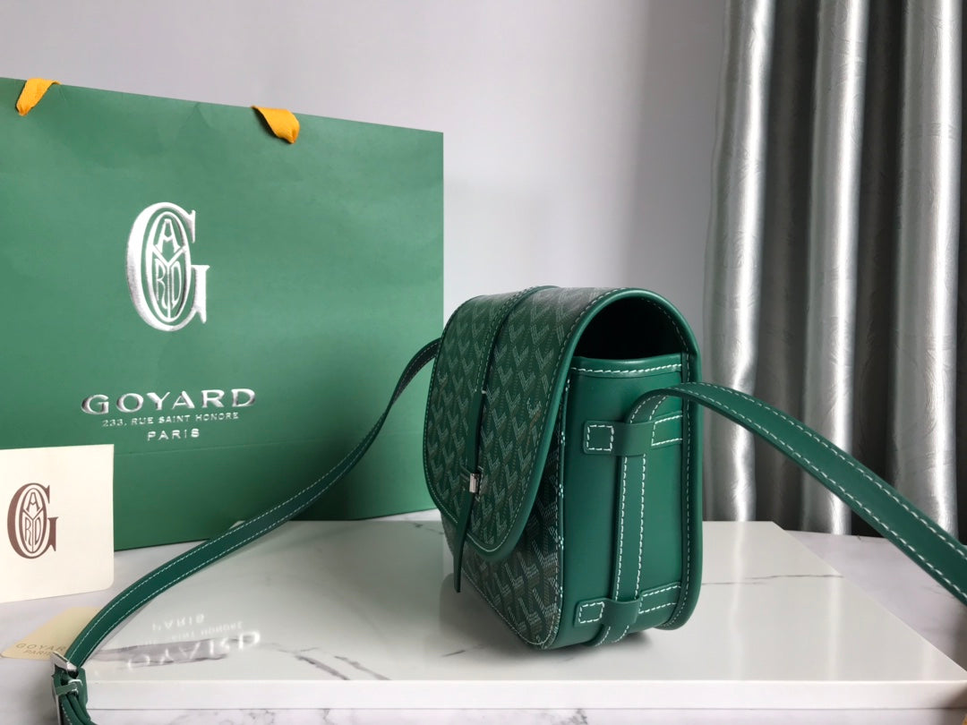 BELVEDERE PM BAG 21CM GREEN CANVAS