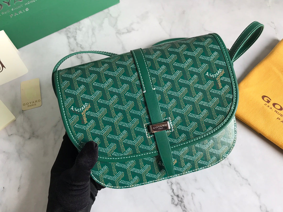 BELVEDERE PM BAG 21CM GREEN CANVAS