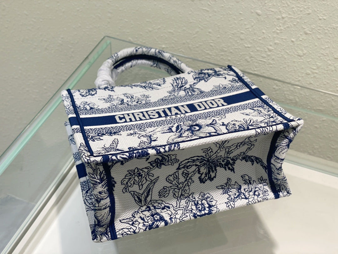 Small CD Book Tote 26.5cm Jardin Botanique Blue