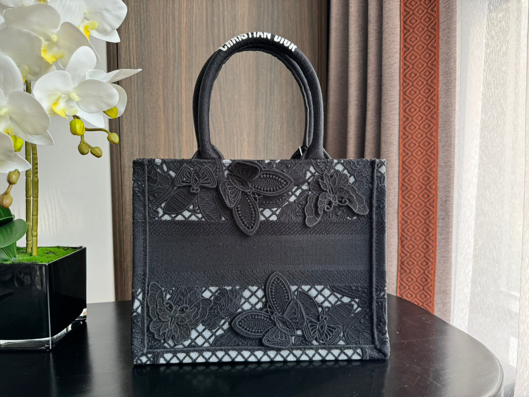 Small CD Book Tote 26.5cm Butterfly Zodiac Black