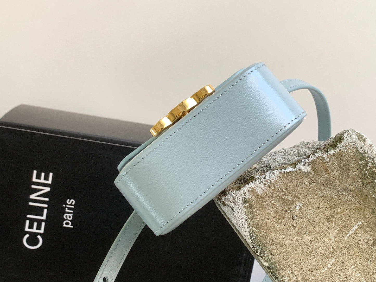 TEEN TRIOMPHE 11CM LIGHT BLUE CALFSKIN