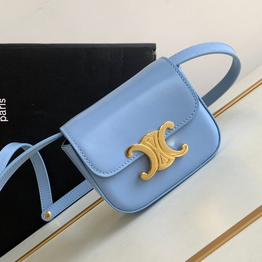 TEEN TRIOMPHE 11CM SKY BLUE CALFSKIN