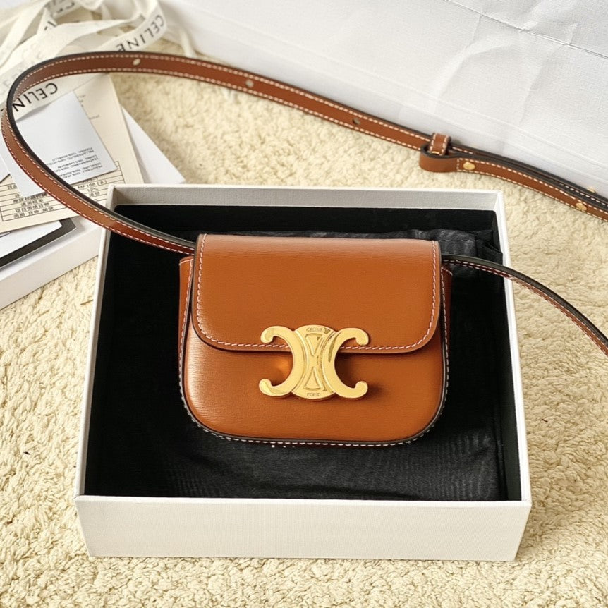 TEEN TRIOMPHE 11CM ORANGE CALFSKIN