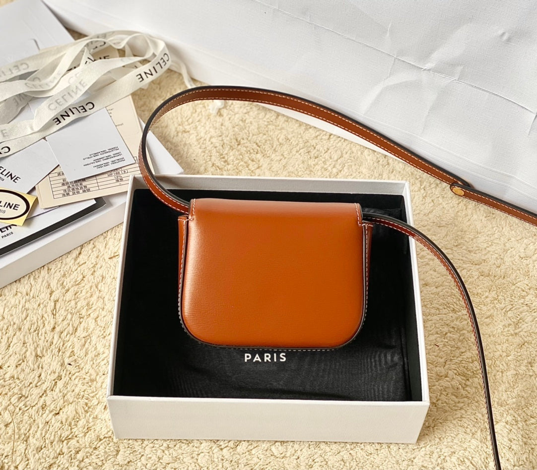 TEEN TRIOMPHE 11CM ORANGE CALFSKIN