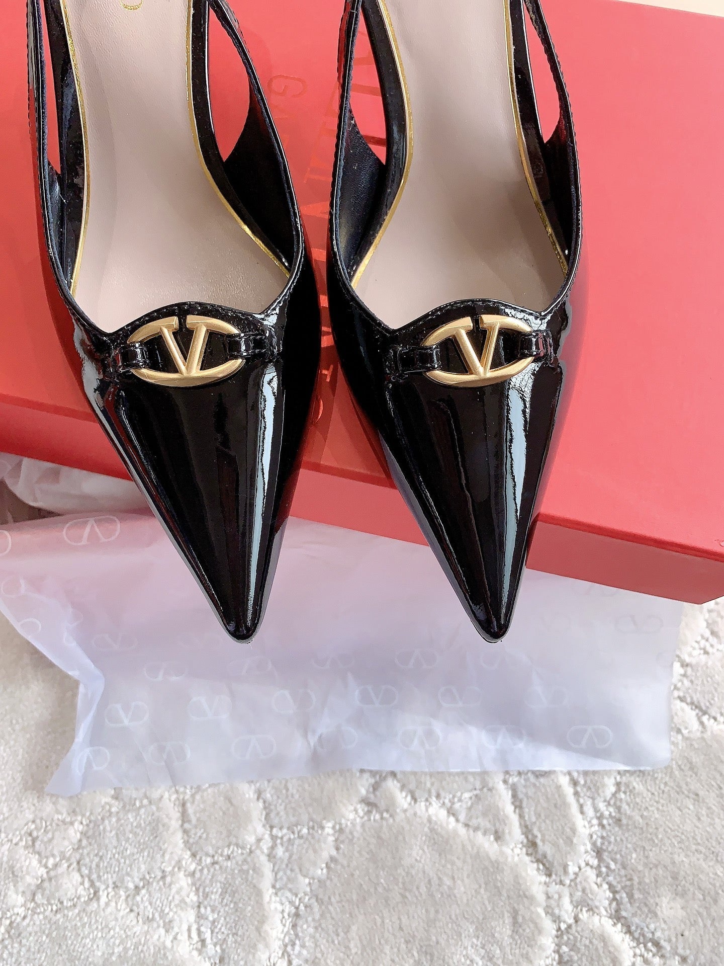 Vlogo Slingback Pump 65MM Shiny Black