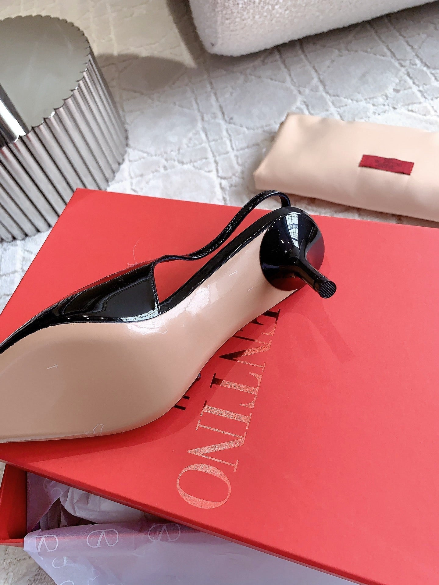 Vlogo Slingback Pump 65MM Shiny Black