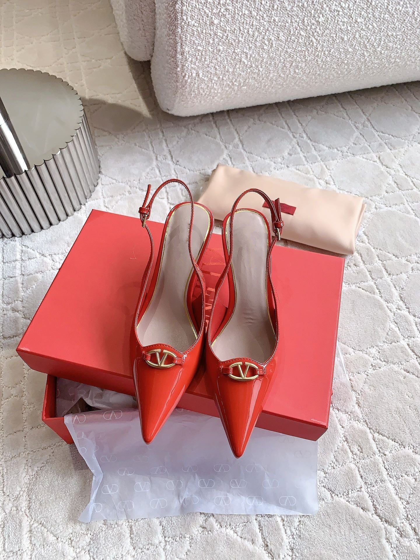 Vlogo Slingback Pump 65MM Shiny Red