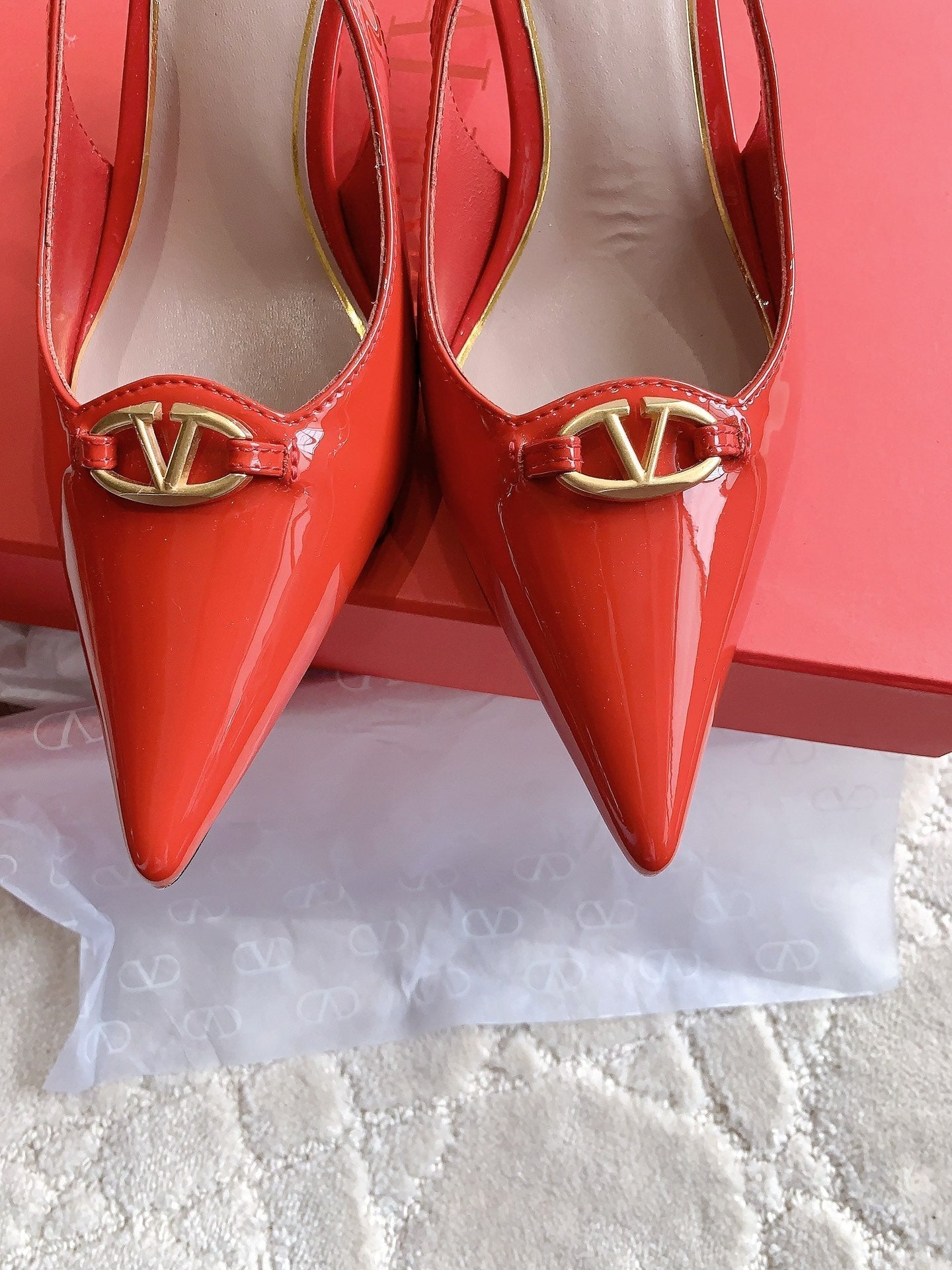 Vlogo Slingback Pump 65MM Shiny Red