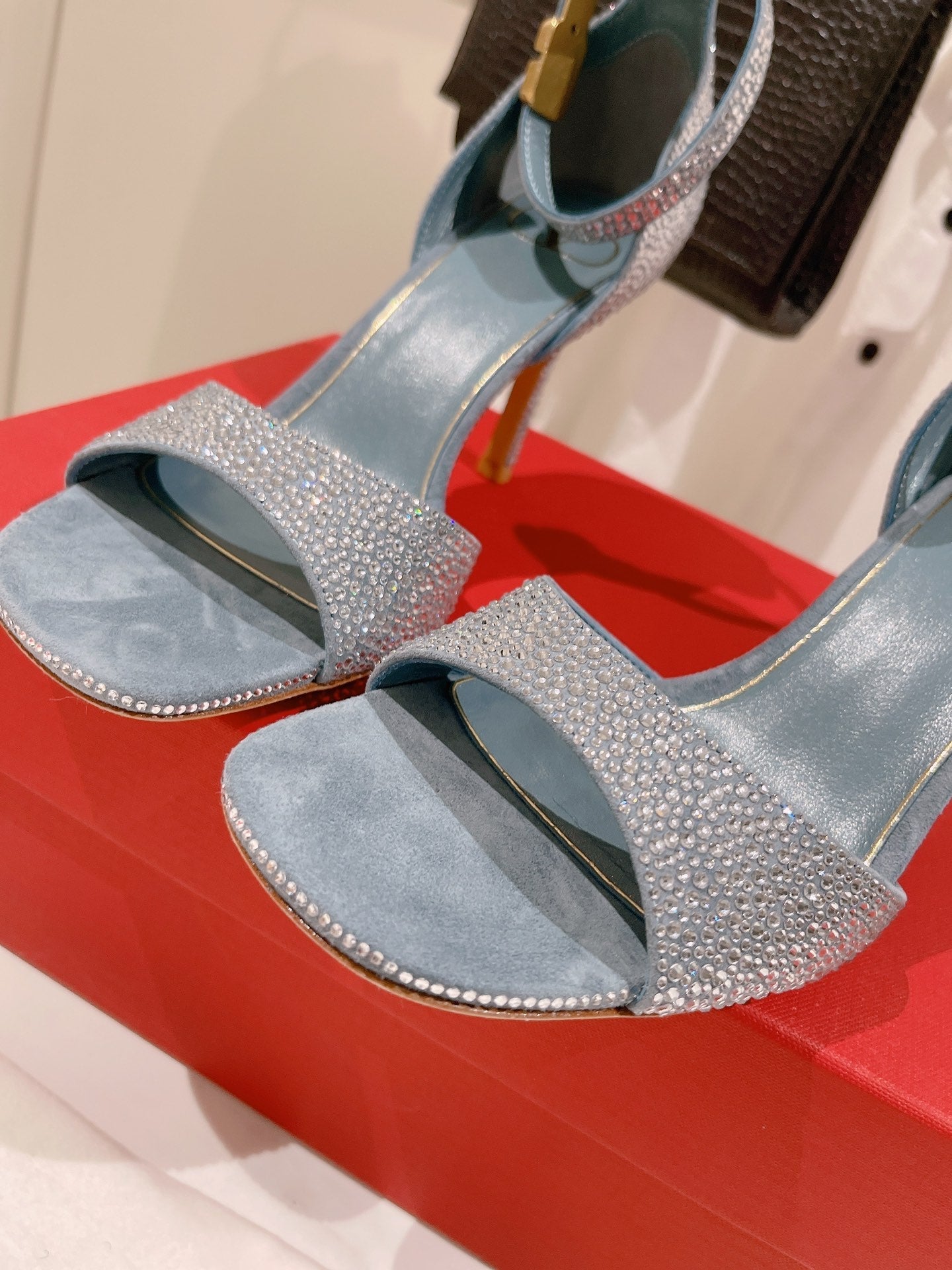 Vlogo Women Summer High Heels 85mm Light Blue