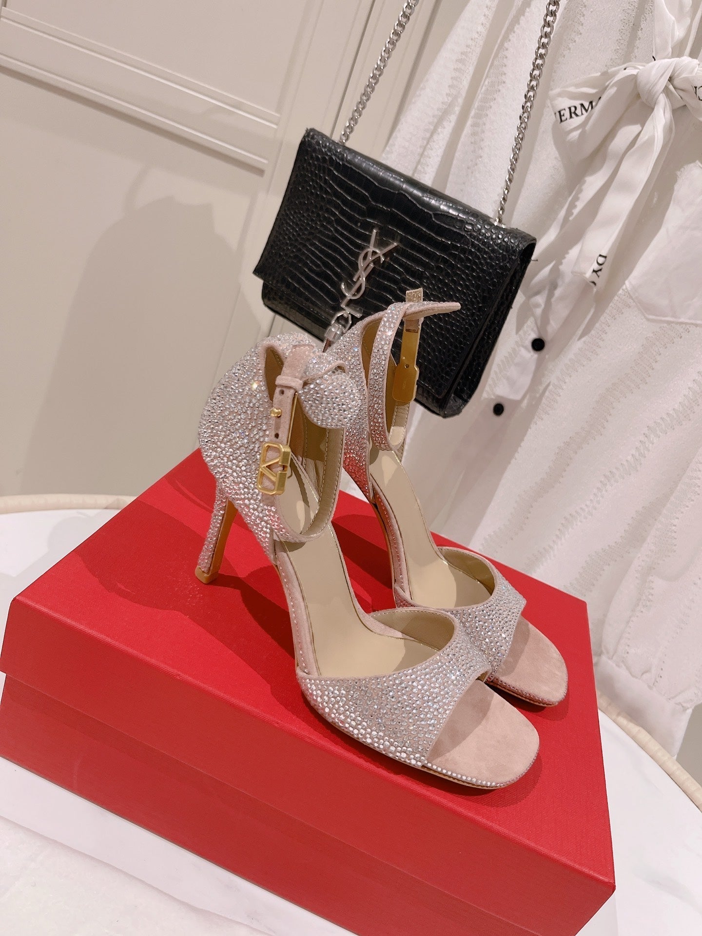 Vlogo Women Summer High Heels 85mm Beige