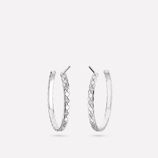 CRUSH DIAMOND HOOP EARRINGS